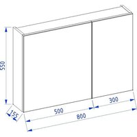  Lauter Шкаф с зеркалом Mia 80 (кашемир) - Превью изображения №3 — Интернет-магазин Time-Shop