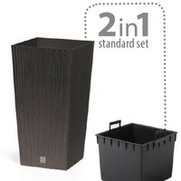 Кашпо Prosperplast Rato Square DRTS400-S449 (белый) - Превью изображения №2 — Интернет-магазин Time-Shop