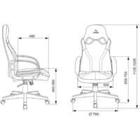 Игровое (геймерское) кресло Zombie Runner (белый/голубой) - Превью изображения №6 — Интернет-магазин Time-Shop