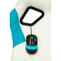 Игровое (геймерское) кресло Zombie Runner (белый/голубой) - Превью изображения №5 — Интернет-магазин Time-Shop