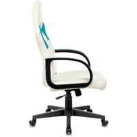 Игровое (геймерское) кресло Zombie Runner (белый/голубой) - Превью изображения №3 — Интернет-магазин Time-Shop