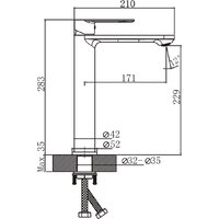 Умывальник Lauter 21393-70 + Moon 21СК8691BS - Превью изображения №5 — Интернет-магазин Time-Shop
