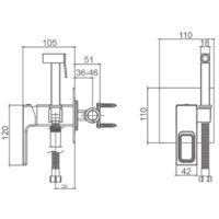 Гигиенический душ Gappo G7217-6 - Превью изображения №5 — Интернет-магазин Time-Shop