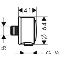 Шланговое подключение Axor Montreux Fixfit 16884000 (хром) - Превью изображения №2 — Интернет-магазин Time-Shop