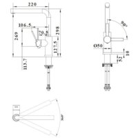 Смеситель Blanco Lanora-F (нержавеющая сталь) - Превью изображения №3 — Интернет-магазин Time-Shop