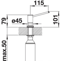 Дозатор для моющего средства Blanco Livia (манган) - Превью изображения №2 — Интернет-магазин Time-Shop