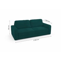 Диван Mio Tesoro Aurora (Velutto 20 бирюзовый) - Превью изображения №8 — Интернет-магазин Time-Shop