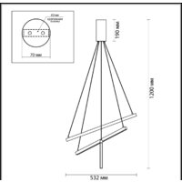 Подвесная люстра Odeon Light Cometa 3860/39B - Превью изображения №2 — Интернет-магазин Time-Shop