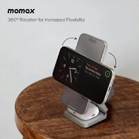 Беспроводное зарядное Momax Q2.Mag 3-in-1 UD31L (титановый) - Превью изображения №7 — Интернет-магазин Time-Shop