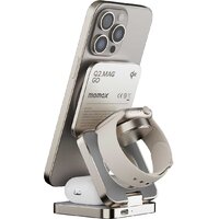 Беспроводное зарядное Momax Q2.Mag 3-in-1 UD31L (титановый) - Превью изображения №4 — Интернет-магазин Time-Shop