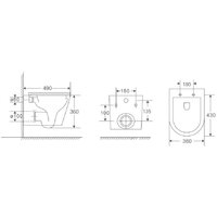 Унитаз подвесной Berges Wasserhaus Vita Rimless 043381 (с сиденьем) - Превью изображения №10 — Интернет-магазин Time-Shop