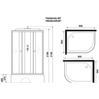 Душевая кабина Niagara Promo P90/80/40R/MT 90x80x215 - Превью изображения №3 — Интернет-магазин Time-Shop