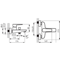 Смеситель Ferro Adore Black BDR1BLC - Превью изображения №2 — Интернет-магазин Time-Shop