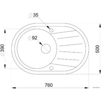 Кухонная мойка Granula 7601 (бежевый) - Превью изображения №2 — Интернет-магазин Time-Shop