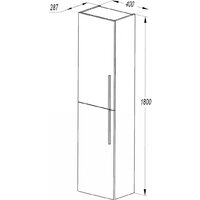  Акватон Шкаф-пенал для ванной Амели 1A262503AE7A0 - Превью изображения №4 — Интернет-магазин Time-Shop