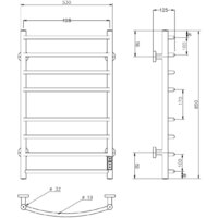 Полотенцесушитель Roxen Santi BK-109AW-8T 11030-5385W (белый) - Превью изображения №6 — Интернет-магазин Time-Shop