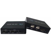 KVM переключатель USBTOP 2-х портовый KVM-переключатель HDMI USB, (черный) - Превью изображения №2 — Интернет-магазин Time-Shop