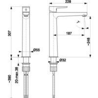 Смеситель Armatura Narva Black 5222-612-81 - Превью изображения №2 — Интернет-магазин Time-Shop