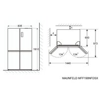 Четырёхдверный холодильник MAUNFELD MFF190NFDSX - Превью изображения №17 — Интернет-магазин Time-Shop
