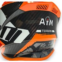 Мотошлем AIM RH855 Carbon Terrain RH855T-DBO-M (M, черный/оранжевый) - Превью изображения №11 — Интернет-магазин Time-Shop