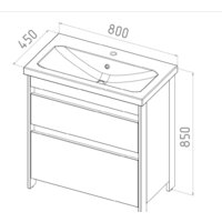  АВН Тумба под умывальник Ванкувер 80 66.03 (34) - Превью изображения №6 — Интернет-магазин Time-Shop