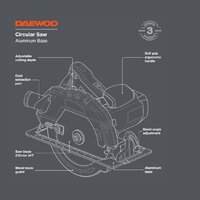 Дисковая (циркулярная) пила Daewoo Power DAS 1900-210 - Превью изображения №3 — Интернет-магазин Time-Shop