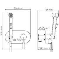 Гигиенический душ Wasserkraft Gollach 3338 - Превью изображения №3 — Интернет-магазин Time-Shop