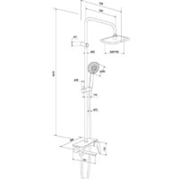 Душевая система  RedBlu 977720000 - Превью изображения №2 — Интернет-магазин Time-Shop
