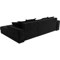 Угловой диван Лига диванов НордСтар правый 121112 (велюр черный/подушки велюр черный) - Превью изображения №5 — Интернет-магазин Time-Shop