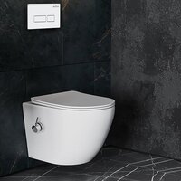 Унитаз подвесной Roxen Antares Bidet в комплекте с инсталляцией StounFix Dual Fresh 6 в 1 953833 (кнопка: белый глянец) - Превью изображения №10 — Интернет-магазин Time-Shop