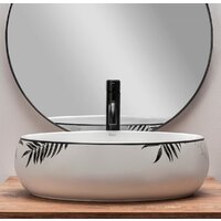 Умывальник Rea Shila (белый/черный) - Превью изображения №3 — Интернет-магазин Time-Shop