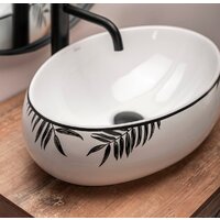 Умывальник Rea Shila (белый/черный) - Превью изображения №4 — Интернет-магазин Time-Shop