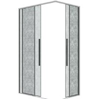 Душевая дверь Grossman Galaxy 80x195 1/2.K33.01.80.10.02 (хром/шиншилла стекло) - Превью изображения №3 — Интернет-магазин Time-Shop