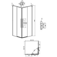 Душевая дверь Grossman Galaxy 80x195 1/2.K33.01.80.10.02 (хром/шиншилла стекло) - Превью изображения №12 — Интернет-магазин Time-Shop