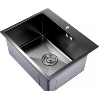 Кухонная мойка Mixline Pro 552935 (черный графит, с сифоном) - Превью изображения №2 — Интернет-магазин Time-Shop