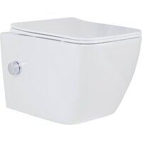 Унитаз подвесной Roxen Cube bidet в комплекте с инсталляцией StounFix Dual Fresh 6 в 1 968439 (кнопка: сатин) - Превью изображения №3 — Интернет-магазин Time-Shop