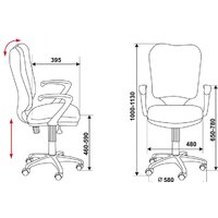 Офисное кресло Бюрократ CH-540AXSN/26-28 (черный) - Превью изображения №6 — Интернет-магазин Time-Shop