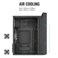 Корпус AeroCool CS-109-G-BK-v1 - Превью изображения №7 — Интернет-магазин Time-Shop