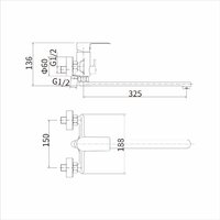Смеситель Fashun A2282-8 - Превью изображения №2 — Интернет-магазин Time-Shop