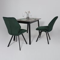 Кухонный стол Мамадома Tirk radial-110 раздвижной 110-142х70 (дымчатая керамика/черный) - Превью изображения №4 — Интернет-магазин Time-Shop