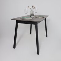 Кухонный стол Мамадома Tirk radial-110 раздвижной 110-142х70 (дымчатая керамика/черный) - Превью изображения №6 — Интернет-магазин Time-Shop