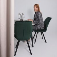 Кухонный стол Мамадома Tirk radial-110 раздвижной 110-142х70 (дымчатая керамика/черный) - Превью изображения №2 — Интернет-магазин Time-Shop