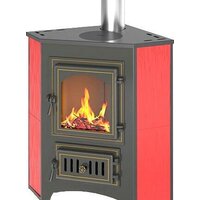 Везувий ПК-01(220) 9 кВт (с плитой, угловой, красный)