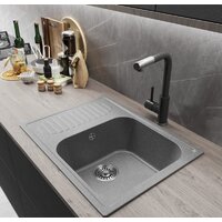 Кухонная мойка Mixline ML-GM18 551976 (графитовый) - Превью изображения №4 — Интернет-магазин Time-Shop