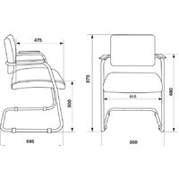 Офисный стул Бюрократ CH-271N-V/BLACK (черный) - Превью изображения №5 — Интернет-магазин Time-Shop