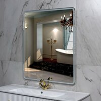  Пекам Зеркало Marta 1 80x100 marta1-80x100spcl (с подсветкой, сенсором на прикосновение, подогревом и часами) - Превью изображения №7 — Интернет-магазин Time-Shop