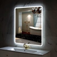  Пекам Зеркало Marta 1 80x100 marta1-80x100spcl (с подсветкой, сенсором на прикосновение, подогревом и часами) - Превью изображения №13 — Интернет-магазин Time-Shop
