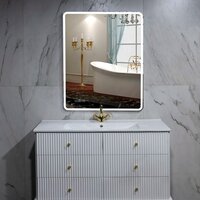  Пекам Зеркало Marta 1 80x100 marta1-80x100spcl (с подсветкой, сенсором на прикосновение, подогревом и часами) - Превью изображения №8 — Интернет-магазин Time-Shop