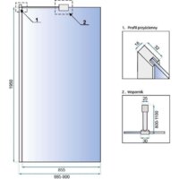Душевая стенка Rea Aero N 90 (хром/прозрачное стекло) - Превью изображения №2 — Интернет-магазин Time-Shop
