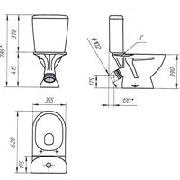 Унитаз напольный Cersanit Nick S-KO-NIC031-ST-P-w - Превью изображения №11 — Интернет-магазин Time-Shop